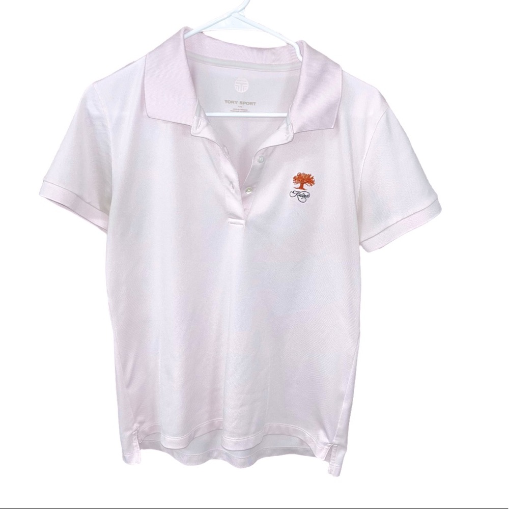 Tory Burch Kiawah Golf Resort Polo Light Pink Sz Lg